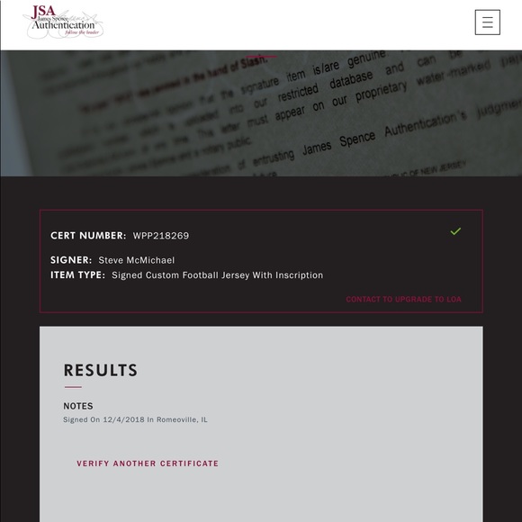 Steve McMichael Signed Jersey - Picture 8 of 8